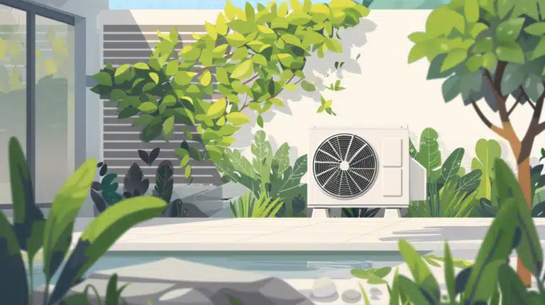 AC unit in a Vancouver backyard